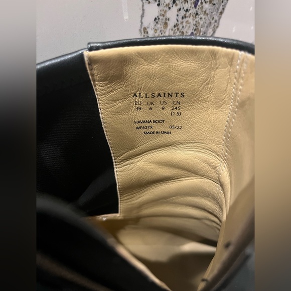 Authentic Allsaints Havana Platform Leather Boots - Picture 3 of 7